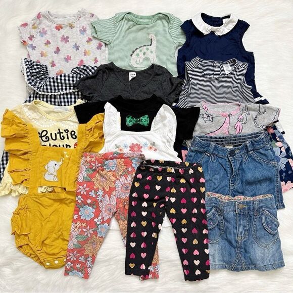 12 Months Baby Girl Summer Clothes LOT - Picture 1 of 10